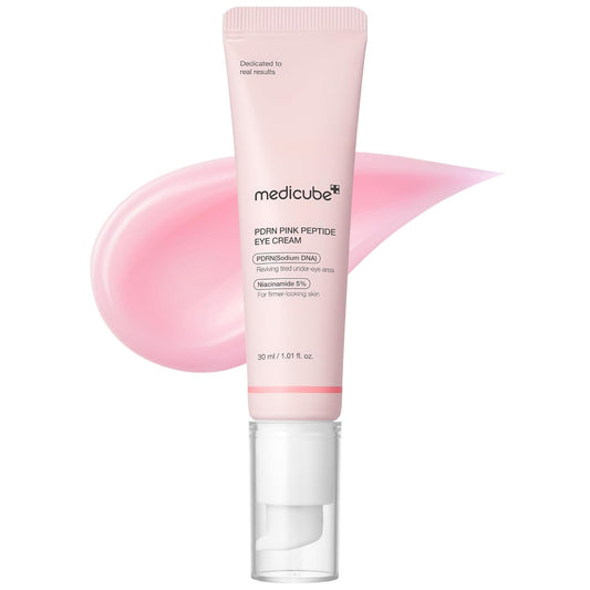 Salmon DNA PDRN Pink Peptide Eye Serum with Niacinamide and 99% Purity Retinol for Fine Lines, Uneven Skin Tone, Korean Skin Care 1.01Fl.Oz