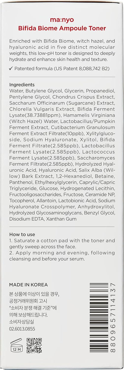 Bifida Biome Ampoule Toner 13.5 Fl Oz (400Ml) | Hydrating & Soothing Facial Toner with 5 Types of Hyaluronic Acid for Daily Firmness | Korean Skincare