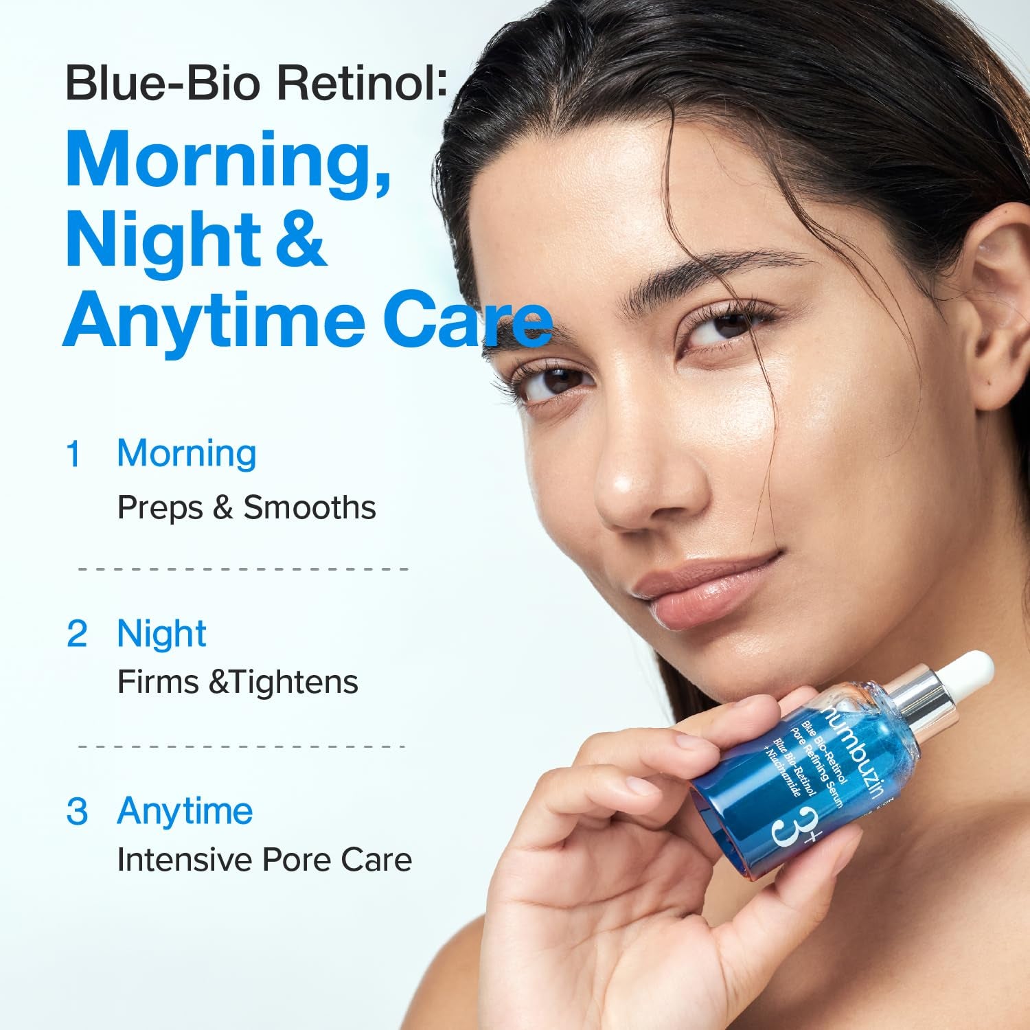 No.3 Retinol Serum | Blue Bio-Retinol Pore Refining Serum | Tightening, Firming, Korean Skincare | Niacinamide, Peptide, Salicylic Acid (BHA) | Beginner-Friendly Retinol | 1.01 Fl.0Z