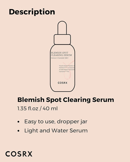 AC Collection Blemish Spot Clearing Serum, 40Ml / 1.35 Fl.Oz | Centella, Niacinamide, EGF Serum | Cruelty Free, Paraben Free, Korean Skin Care