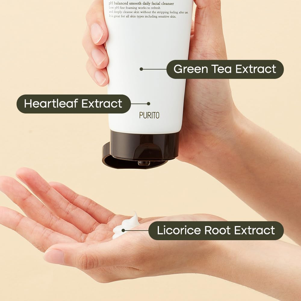 from Green Deep Foaming Cleanser 150Ml / 5.07 Fl.Oz, Ph 5.5, Plant-Based, Natural Ingredients, Cruelty-Free, Vegan