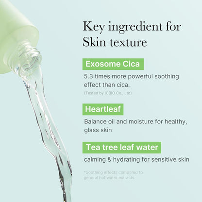 Exosome Cica Toner | Daily Soothing Toner with Exosome Cica, Heartleaf, Tea Tree, 12 Kinds of Cica | Low Irritation, Sebum Care Korean Skin Care, for Stressed Skin (210Ml / 7.10 Fl.Oz.)