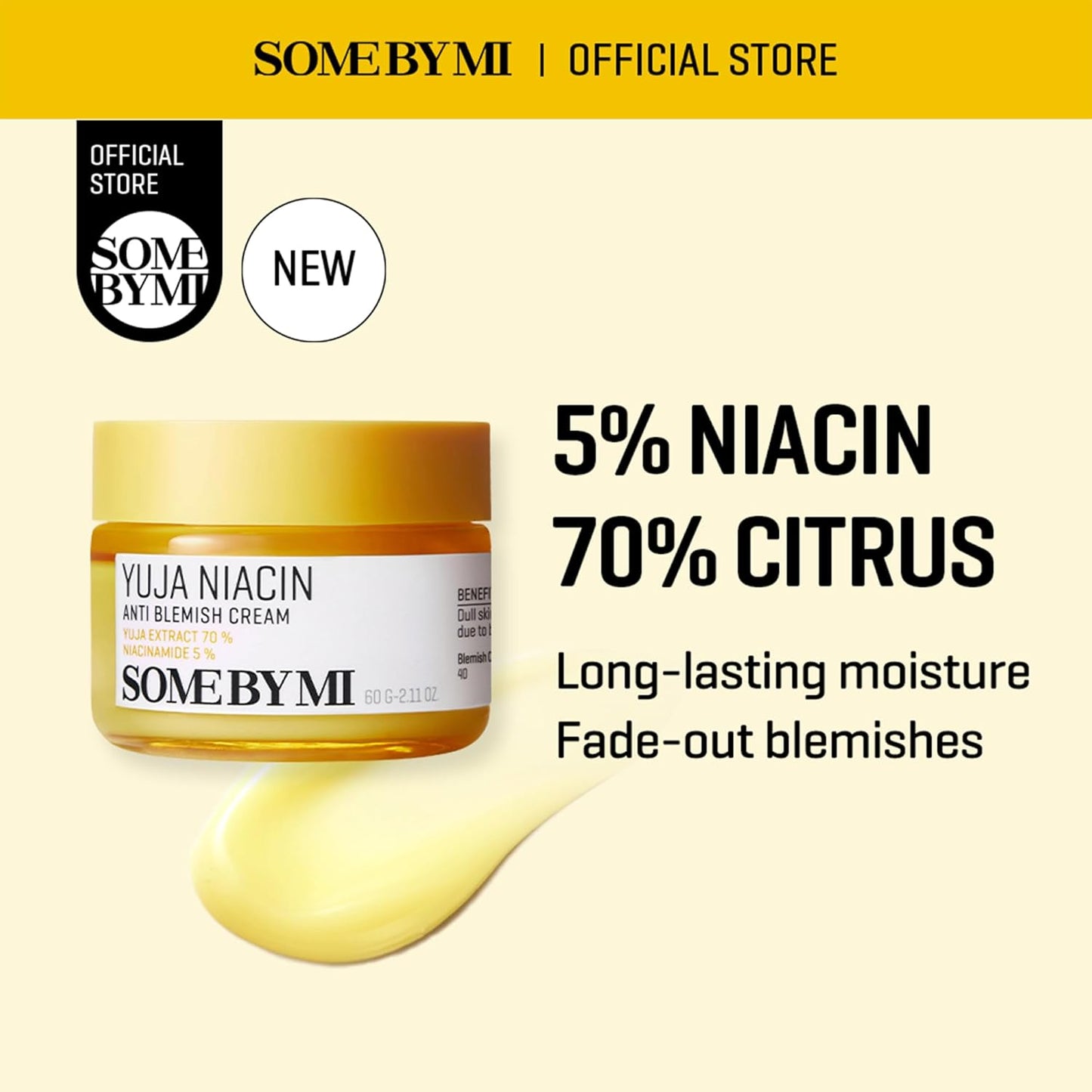Yuja Niacin anti Blemish Cream – 2.02Oz, 60Ml – Korean 5% Niacinamide Face Moisturizer to Brighten Dull-Looking Skin – Dark Spot Remover with Alpha-Bisabolol for Face – Korean Skin Care