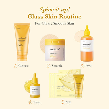Kojic Acid Turmeric Clarifying Toner Pad for Troubled Skin & Use after Spot Care | Soothing & Calming with Kojic Acid, Turmeric, Niacinamide, and Glycolic Acid | Korean Skin Care, 70 Pads