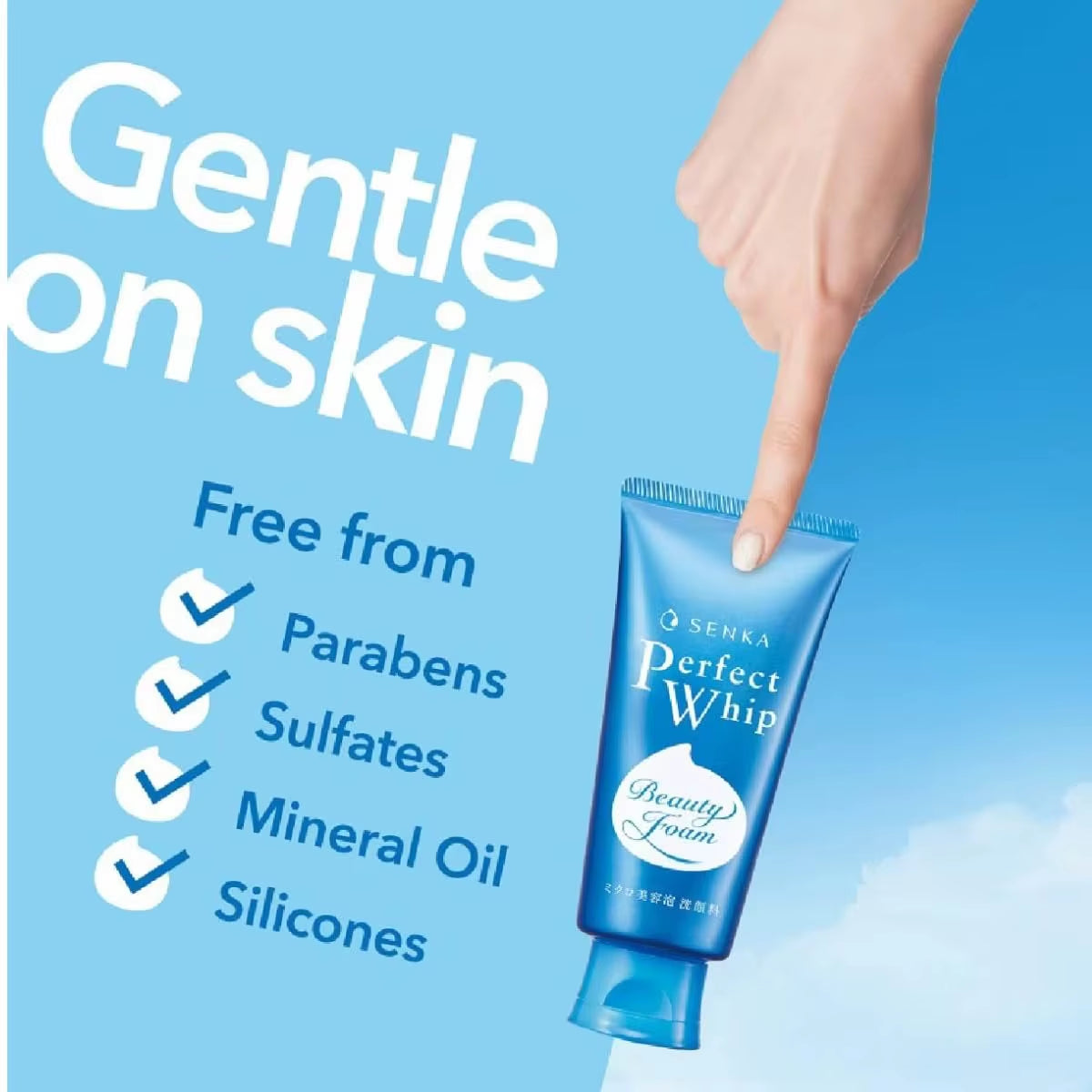 Senka Perfect Whip Beauty Foam Facial Cleanser 120G, Pack of 1, Made in Japan