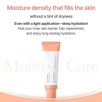 PDRN Collagen Cream 1.69 Fl. Oz / 50Ml Radiance with Plant-Based PDRN, Collagen Peptides Hyaluronic Acid Lightweight Korean Gel Moisturizer Elasticity Korean Glass Skin Care