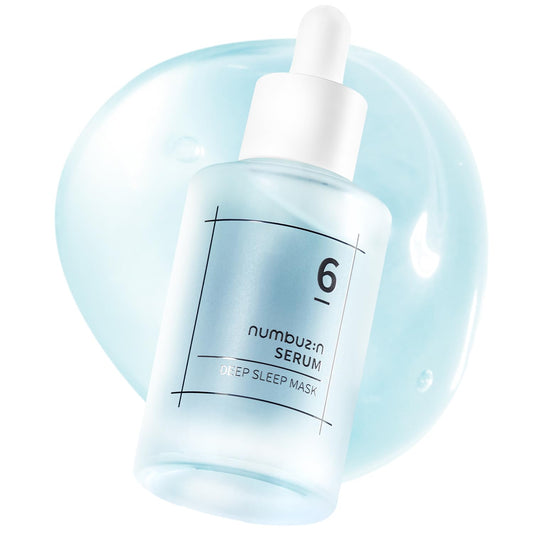 No.6 Serum | Deep Sleep Mask Serum | Iceland Glacier Water for Instant and Long-Lasting Hydration with Hyaluronic Acid & Niacinamide | Korean Skincare for Dry Skin | 1.69 Fl. Oz.