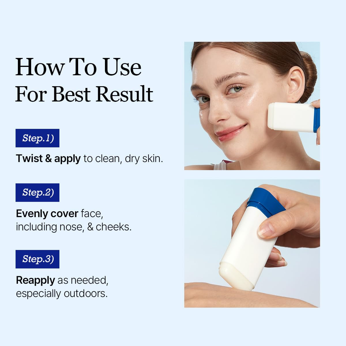 Birch Juice Moisturizing Sun Stick SPF 50 | Korean Sunscreen Stick for Face and Body, No White Cast, Outdoor & Travel-Friendly 0.67Oz