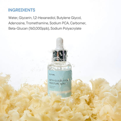 Beta-Glucan Power Deep Moisture Vegan Serum Intense Hydration Mushroom Yeast Extracts Naturally-Derived - Dry Mature Sagging Sensitive Skin Cell Regenerating Lifting Korean Skincare