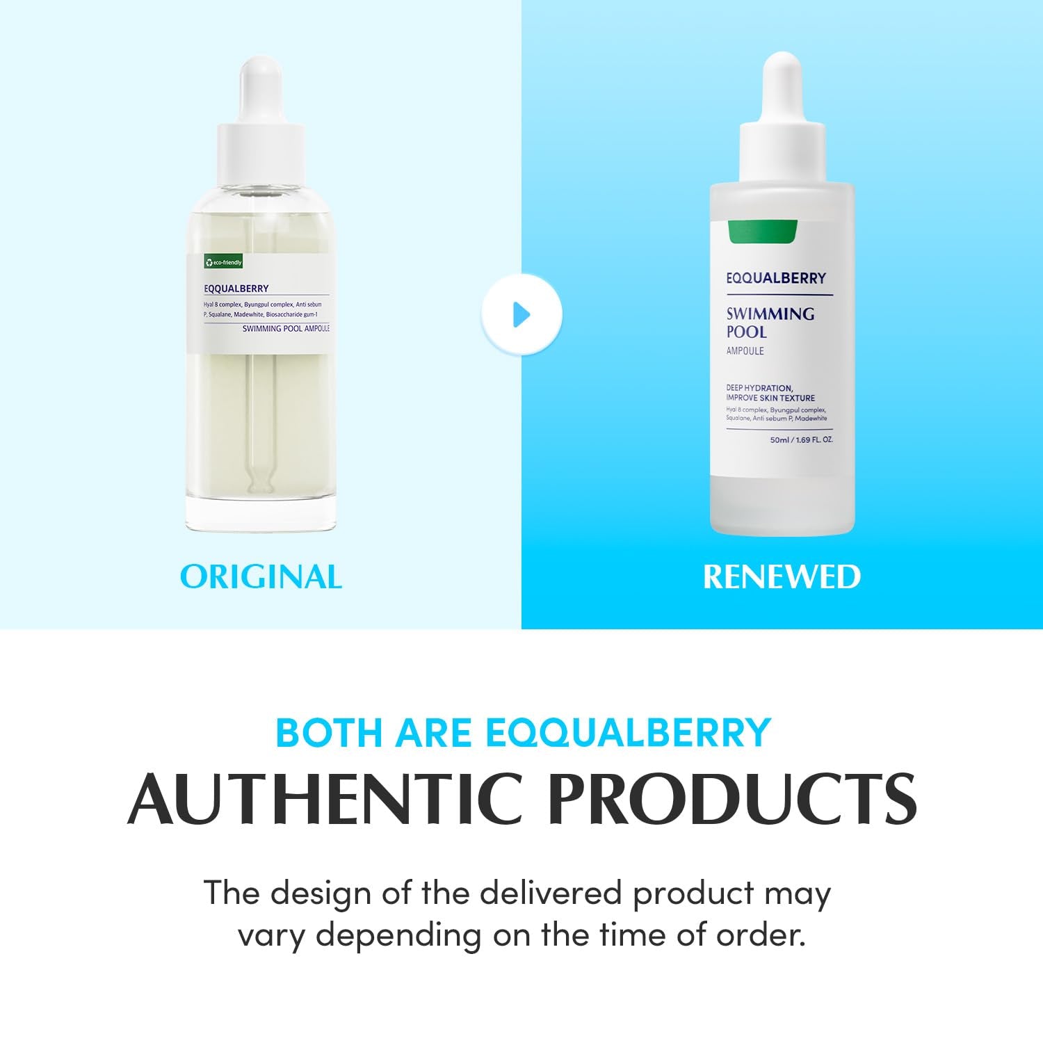 Swimming Pool Ampoule - Hyaluronic Acid Serum for Glass Skin | Deep Hydration and Soothing with CICA Extracts | Korean Skin Care Serum, 1.69 Fl. Oz. 50Ml
