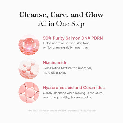 PDRN Marshmallow Whip Cleanser | Face Wash, Cleansing Foam for Pore Care & Uneven Skin Tone | Gentle Daily Deep Cleansing | Hydrating and Nourishing Facial Cleanser | Korean Skincare