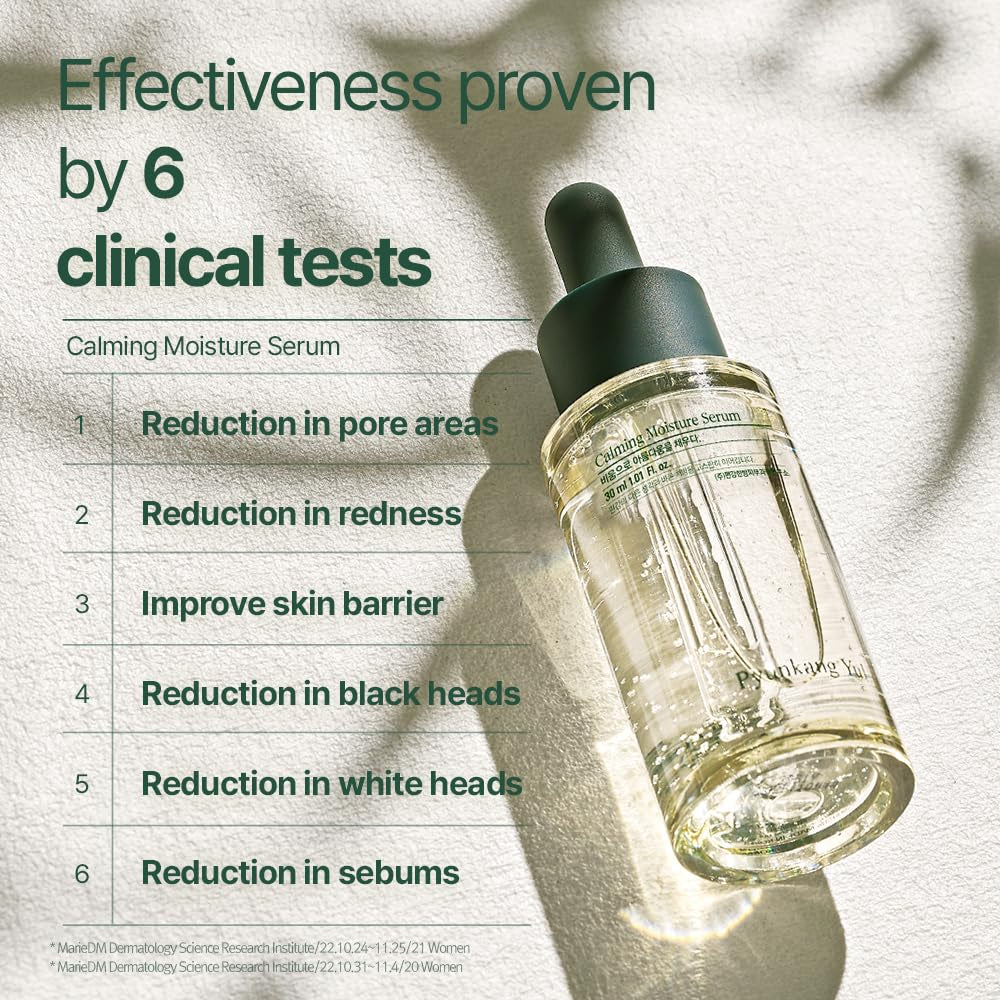Calming Moisture Serum for Strong Daily Moisturizing Power, Skin Revival & Soothing Care with Centella Asiatica, Tea Tree, 5 Hyaluronic Acids, Ceramide |