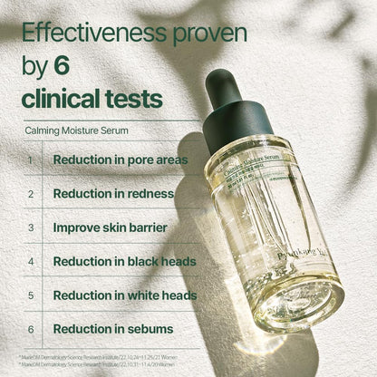 Calming Moisture Serum for Strong Daily Moisturizing Power, Skin Revival & Soothing Care with Centella Asiatica, Tea Tree, 5 Hyaluronic Acids, Ceramide |
