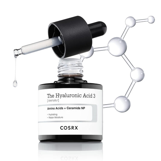 Pure Sodium Hyaluronic Acid 3% Serum, Hydration & Moisture Boosting Facial Serum for Fine Lines & Wrinkles, Plump & Repair Dry Skin, 0.67Fl.Oz/20Ml, No Artificial Fragrance, Korean Skin Care