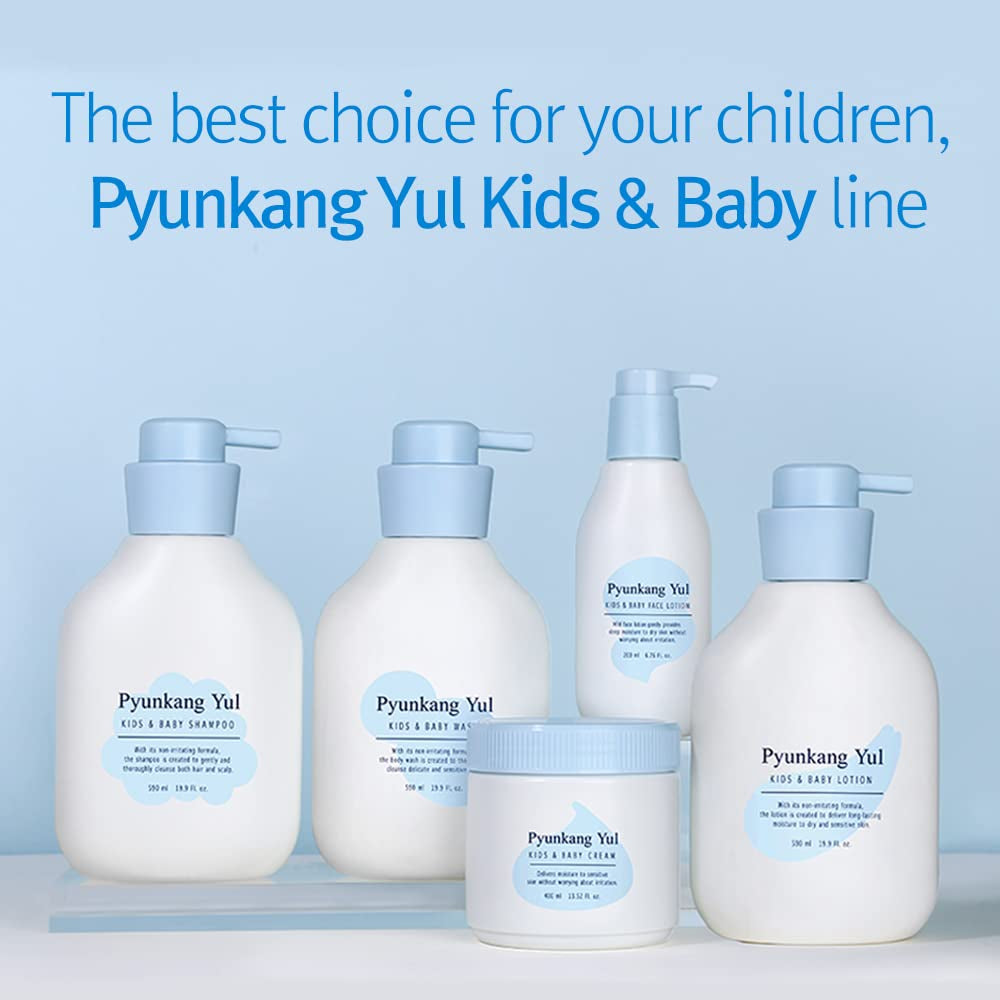 PKY Kids & Baby Lotion Moisturizer with Ceramide, Hyaluronic Acid, Lecithin, Cica, Calming, Hydrating, Soothing, Moisturizing Cream for All Skin Types, Fragrance Free, 19.9 Fl.Oz. 590Ml.