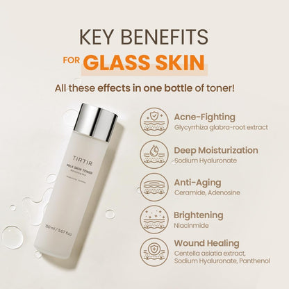 Milk Skin Rice Toner - Deep Moisturizing, Hydrating and Refreshing for Face, Niacinamide, Ceramide, Rice Bran Extract, Nature-Oriented Ingredients, Korean Skin Care, Vegan, 150Ml / 5.07 Fl.Oz.