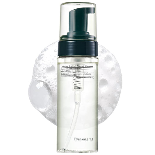 PKY Calming Low Ph Foaming Cleanser | Daily Face Wash & Makeup Remover with Tea Tree, Centella Asiatica, 5 Hyaluronic Acids That Removes Dead Skin Cells, Hydrates Skin - 150Ml 5.07 Fl.Oz.