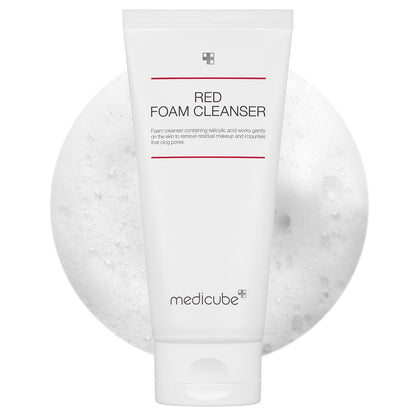 Red Foam Cleanser - Deeply Cleanses, Remove Impurities, Control Sebum, | Korean Skincare