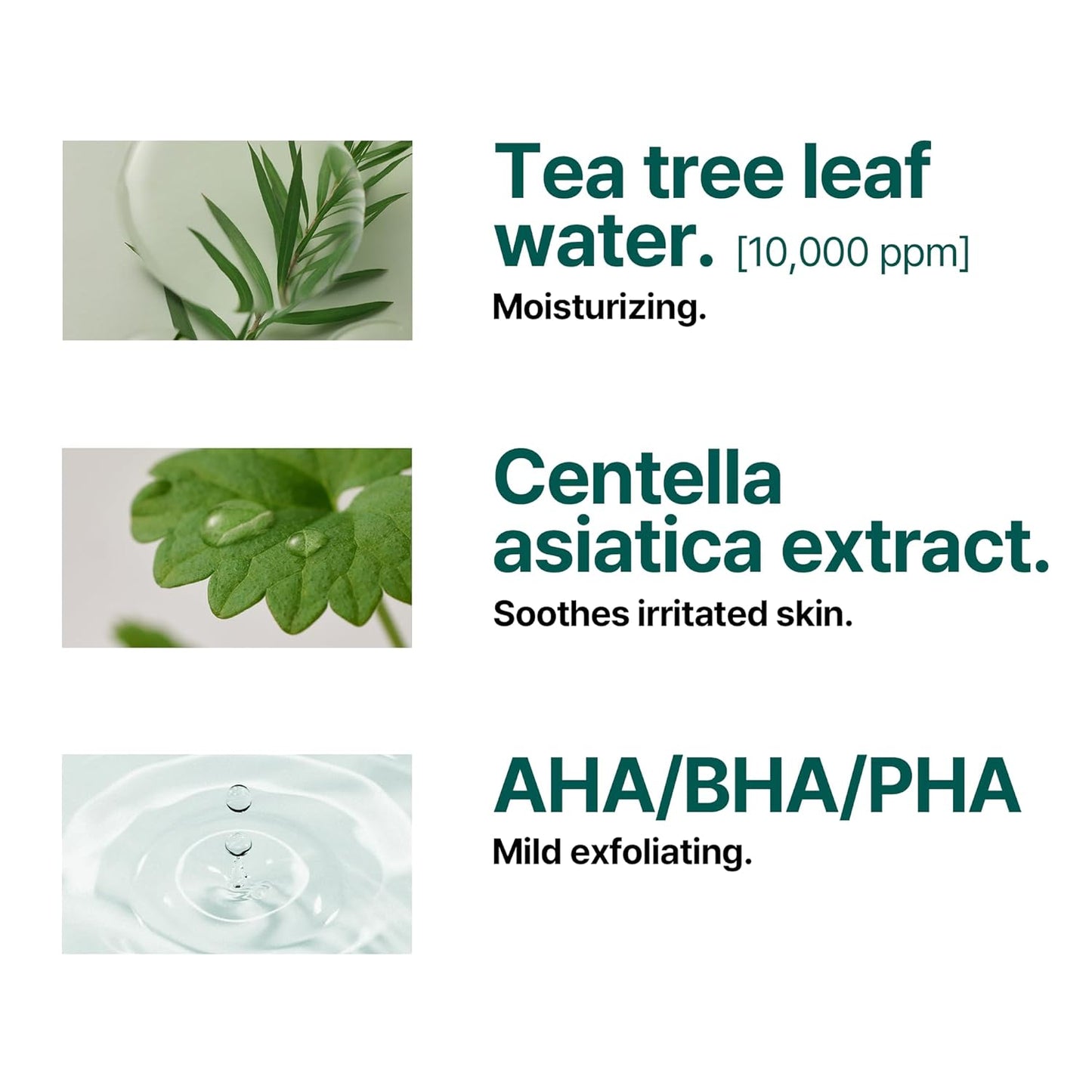 AHA BHA PHA 30 Days Miracle Serum - 1.69Oz, 50Ml - Daily Centella Ampoule Serum with Niacinamide for Soothing, Calming and Clear Skin - Pore, Sebum and Blackhead Care - Korean Skin Care