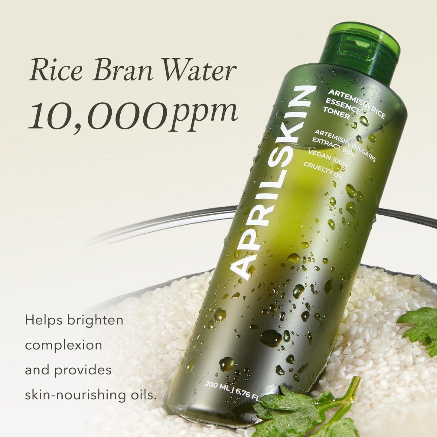Artemisia Korean Rice Toner | 100% Korean Mugwort | Hydration Boost Facial Toner | Vegan, Cruelty Free, Low Ph, | No Sulfates and Artificial Fragrance | Korean Skin Care | 6.76 Oz