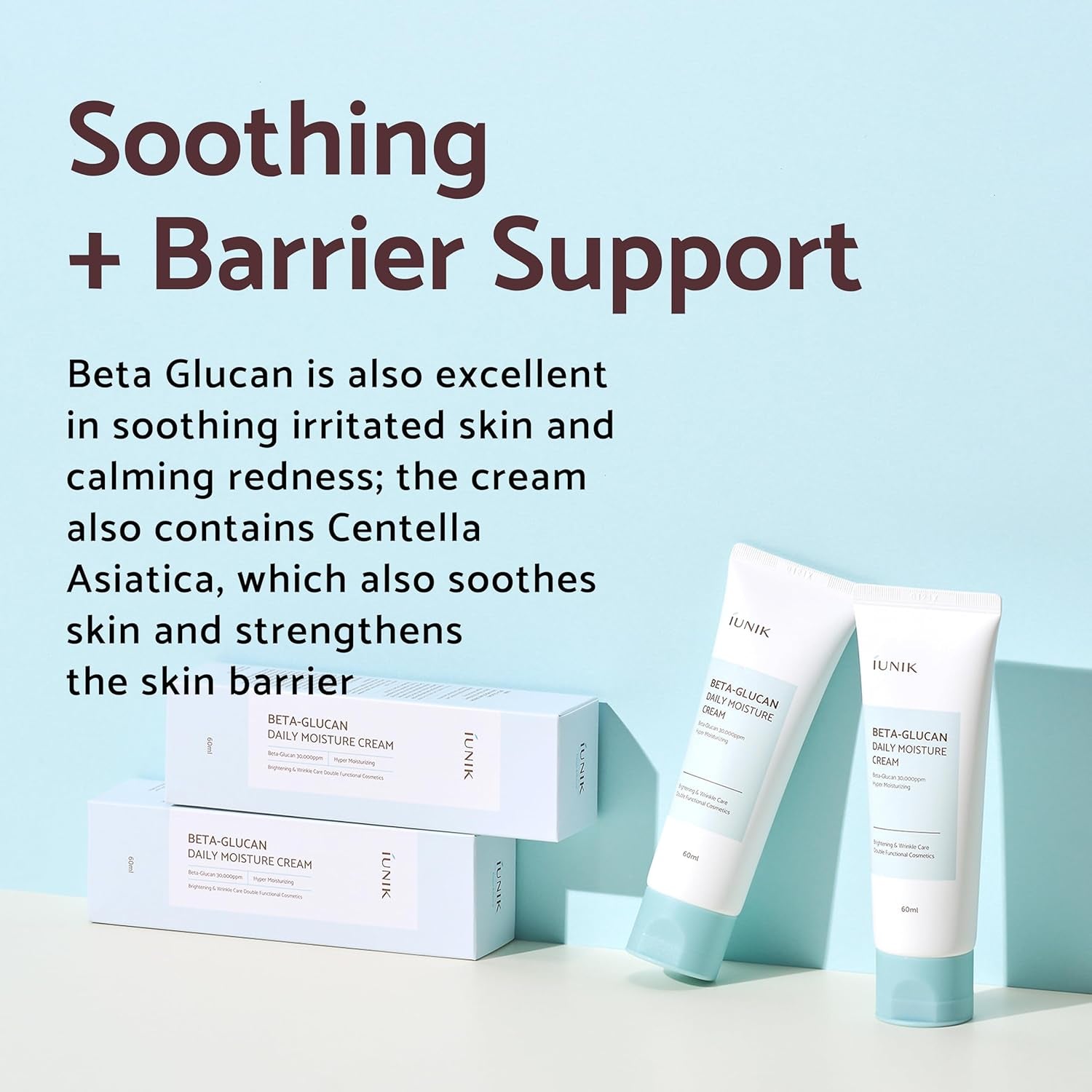 Beta Glucan Daily Moisture Cream Beta-Glucan Power Deep Moisture Serum Intense Hydration Fortifying Skin Barrier Ultra Intense Hydrating Moisturizing Facial Moisturizer Korean