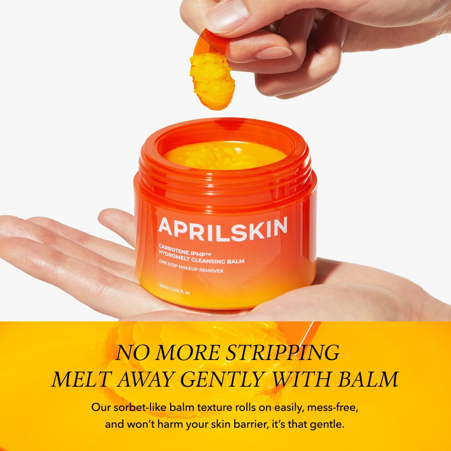 Carrotene IPMP Hydromelt Cleansing Balm, 3.04 Fl.Oz, Noncomedogenic, Grapefruit Peel Oil, O-Cymen-5-Ol Helps Reduce Blackheads & Breakouts, for Sensitive & Oily Skin, Korean Skincare
