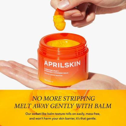 Carrotene IPMP Hydromelt Cleansing Balm, 3.04 Fl.Oz, Noncomedogenic, Grapefruit Peel Oil, O-Cymen-5-Ol Helps Reduce Blackheads & Breakouts, for Sensitive & Oily Skin, Korean Skincare